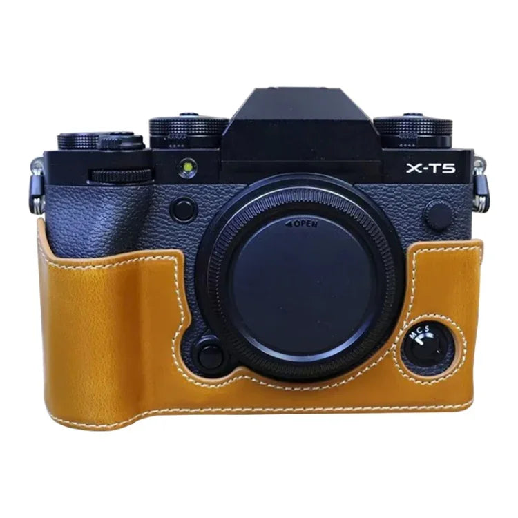 غطاء نصف كاميرا من جلد PU مع خيط 1/4 بوصة لـ FUJIFILM X-T5، لـ FUJIFILM X-T5
