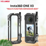 غطاء إطار معدني موسع لـ Insta360 X3 YELANGU LW-ONE X3، LW-ONE X3
