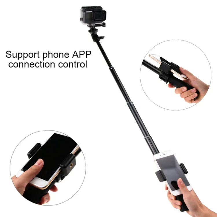حامل حامل ثلاثي القوائم قابل للطي بطول 30-93 سم، عصا سيلفي متعددة الوظائف لكاميرات GoPro، Insta360، DJI وغيرها، وللهواتف، الطول: 30-93 سم