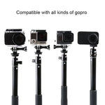 حامل حامل ثلاثي القوائم قابل للطي بطول 30-93 سم، عصا سيلفي متعددة الوظائف لكاميرات GoPro، Insta360، DJI وغيرها، وللهواتف، الطول: 30-93 سم