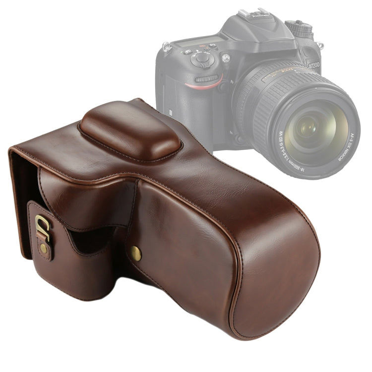 حقيبة جلد PU كاملة للجسم لكاميرا Nikon D7200 / D7100 / D7000 (عدسة 18-200 / 18-140 مم)، لـ D7200