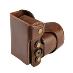 حقيبة كاميرا كاملة من جلد PU مع حزام لكاميرا Sony NEX 7 / F3 (عدسة 18-55 مم)، لكاميرا Sony NEX 7 / F3، لكاميرا Sony NEX 7