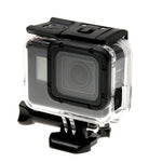 غطاء حماية هيكل عظمي لكاميرا GoPro HERO6 /5 + غطاء خلفي مجوف مع مشبك وقاعدة تثبيت أساسية ومسمار، لا حاجة لفك العدسة، غطاء خلفي مجوف