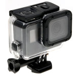 غطاء حماية هيكل عظمي لكاميرا GoPro HERO6 /5 + غطاء خلفي مجوف مع مشبك وقاعدة تثبيت أساسية ومسمار، لا حاجة لفك العدسة، غطاء خلفي مجوف
