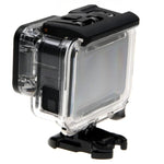 غطاء حماية هيكل عظمي لكاميرا GoPro HERO6 /5 + غطاء خلفي مجوف مع مشبك وقاعدة تثبيت أساسية ومسمار، لا حاجة لفك العدسة، غطاء خلفي مجوف