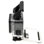 غطاء حماية هيكل عظمي لكاميرا GoPro HERO6 /5 + غطاء خلفي مجوف مع مشبك وقاعدة تثبيت أساسية ومسمار، لا حاجة لفك العدسة، غطاء خلفي مجوف