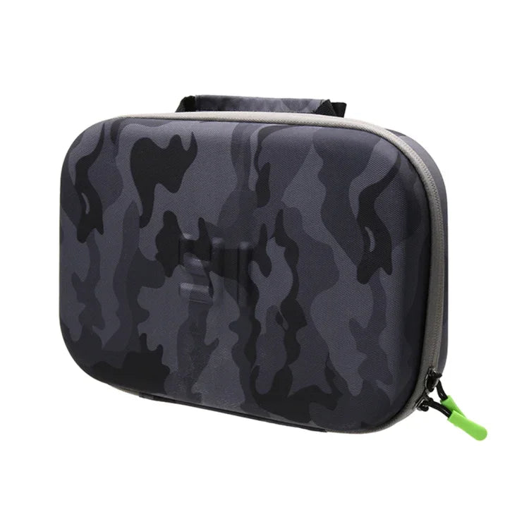 حافظة محمولة مقاومة للصدمات والماء بنمط تمويه من EVA لكاميرات الحركة GoPro وInsta360 وDJI وغيرها، الحجم: 27 سم × 19 سم × 7 سم