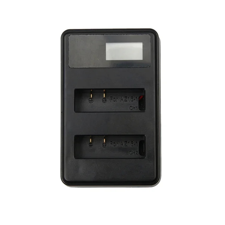 شاحن بطاريات مزدوج بشاشة LCD مع كابل USB لكاميرا Xiaoyi 4K الرياضية، يعرض سعة الشحن (XM47)، شاحن بطارية بشاشة LCD