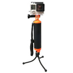مقبض عائم مع حامل ثلاثي القوائم وحزام مضاد للضياع قابل للتعديل لكاميرات GoPro وInsta360 وDJI وغيرها من كاميرات الأكشن، حامل ثلاثي القوائم