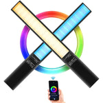 LUXCeO P6 RGB ضوء فيديو LED عصا ملونة للتحكم اليدوي عبر التطبيق، ضوء تعبئة LED كامل الألوان، P6