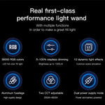LUXCeO P6 RGB ضوء فيديو LED عصا ملونة للتحكم اليدوي عبر التطبيق، ضوء تعبئة LED كامل الألوان، P6