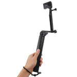 عصا سيلفي أحادية القاعدة 3 اتجاهات + حامل سحري لكاميرات GoPro وInsta360 وDJI وغيرها من كاميرات الأكشن، الطول: 24.5-63 سم، الطول: 24.5-63 سم (أسود)