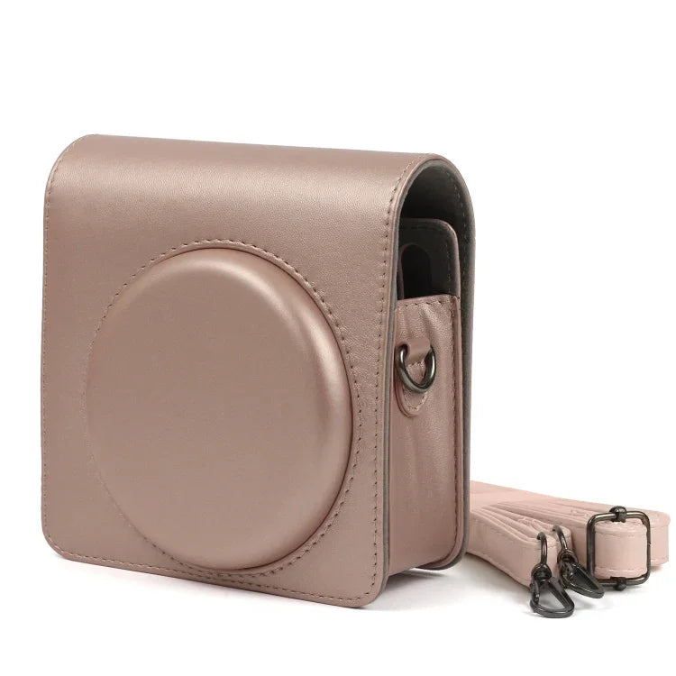 حقيبة جلد PU لامعة لامعة لكاميرا FUJIFILM Instax SQUARE SQ6، مع حزام كتف قابل للتعديل، SQ6