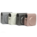 حقيبة جلد PU لامعة لامعة لكاميرا FUJIFILM Instax SQUARE SQ6، مع حزام كتف قابل للتعديل، SQ6