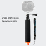 مُشغل الغالق + مقبض يد عائم عصا طفو للغوص مع حزام مضاد للضياع قابل للتعديل وبرغي ومفتاح لكاميرا GoPro HERO8 Black