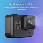 فيلم حماية عدسة كاميرا عالي الدقة + واقي شاشة LCD عالي الدقة لكاميرا GoPro HERO8 Black