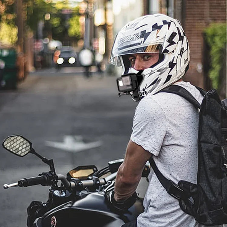 حامل حزام خوذة لكاميرات GoPro وInsta360 وDJI وغيرها من كاميرات الأكشن