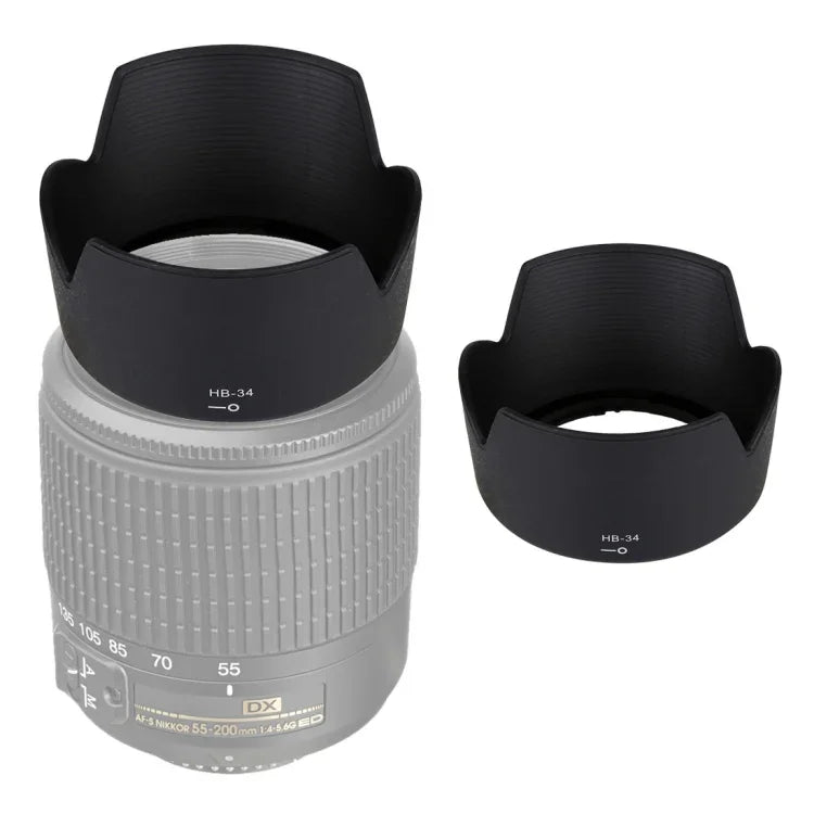 غطاء عدسة HB-34 لعدسة نيكون 55-200mm f/4-5.6 G ED، HB-34