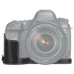 قاعدة نصف غلاف كاميرا من جلد PU بخيط 1/4 بوصة لكاميرا Canon EOS 6D / 6D Mark II، لـ Canon 6D2