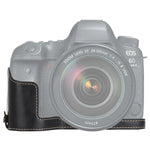 1/4 inch Thread PU Leather Camera Half Case Base for Canon EOS 6D /  6D Mark II, For Canon 6D2
