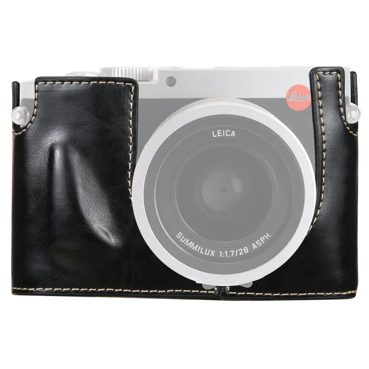 قاعدة حافظة كاميرا نصفية من جلد PU بقطر 1/4 بوصة لـ Leica Q (Typ 116)، لـ Leica Q