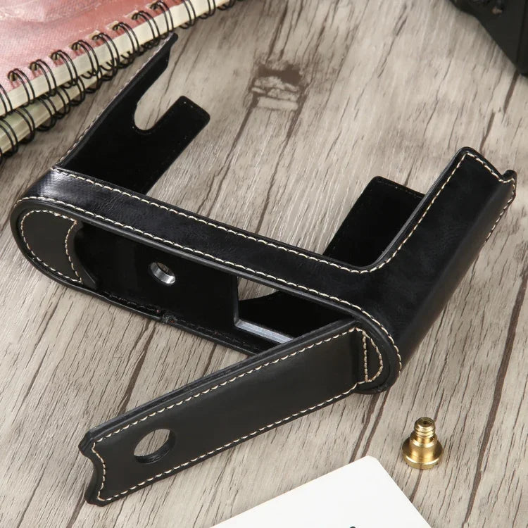 قاعدة حافظة كاميرا نصفية من جلد PU بقطر 1/4 بوصة لـ Leica Q (Typ 116)، لـ Leica Q