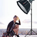 موزع ضوء فلاش Speedlite على شكل ثماني الأضلاع بقطر 90 سم مع شبكة خلايا عسلية من TRIOPO S90، قطر 90 سم