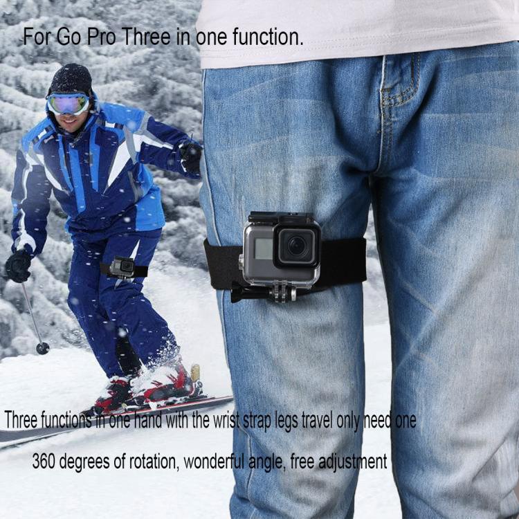أحزمة يد ومعصم وذراع وساق GP278 ثلاثية الوظائف مع دوران 360 درجة لتركيب كاميرات GoPro وInsta360 وDJI وغيرها من كاميرات الحركة، GP278