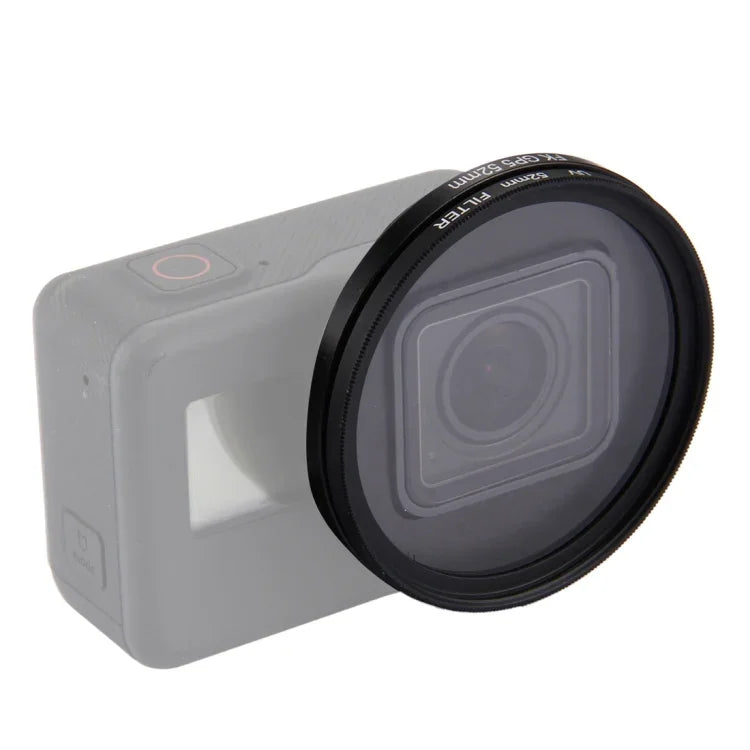 فلتر عدسة UV دائري 3 في 1 مقاس 52 مم مع غطاء لكاميرات GoPro HERO7 Black/6/5، فلتر عدسة UV 52 مم