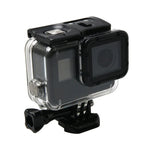 غطاء واقي مقاوم للماء لكاميرا GoPro HERO6 /5 + غطاء خلفي مجوف مع مشبك حامل أساسي وبرغي، غطاء مقاوم للماء