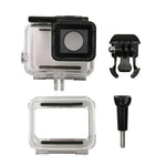 غطاء واقي مقاوم للماء لكاميرا GoPro HERO6 /5 + غطاء خلفي مجوف مع مشبك حامل أساسي وبرغي، غطاء مقاوم للماء