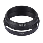 غطاء عدسة معدني مهوي مقاس 49 مم لكاميرا Fujifilm X100، LA-49 X100 (أسود)، LA-49 X100 (فضي)