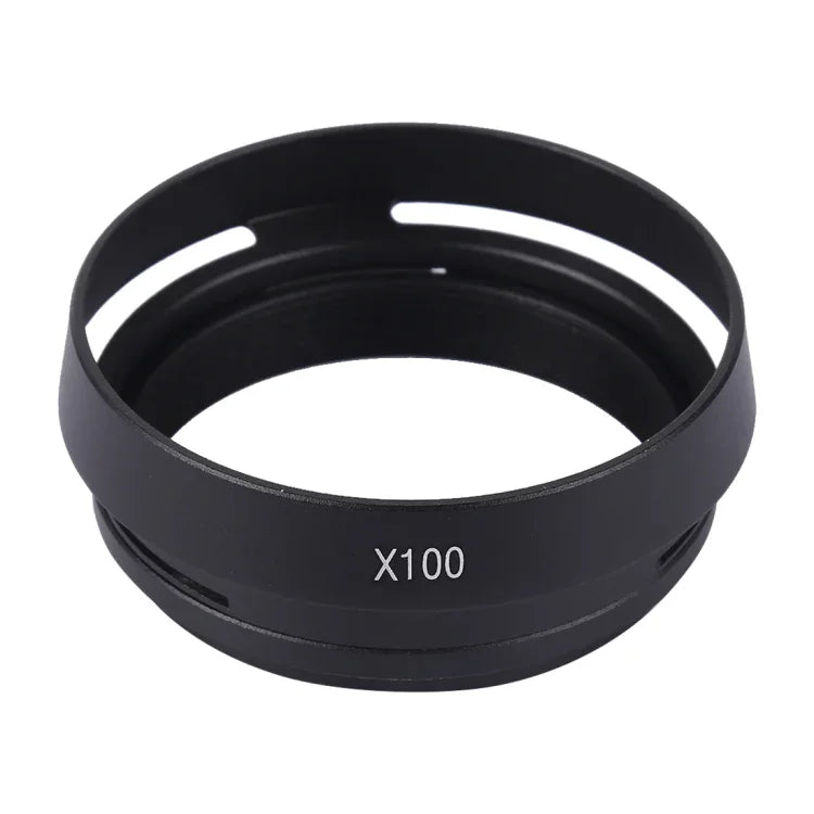 غطاء عدسة معدني مهوي مقاس 49 مم لكاميرا Fujifilm X100، LA-49 X100 (أسود)، LA-49 X100 (فضي)