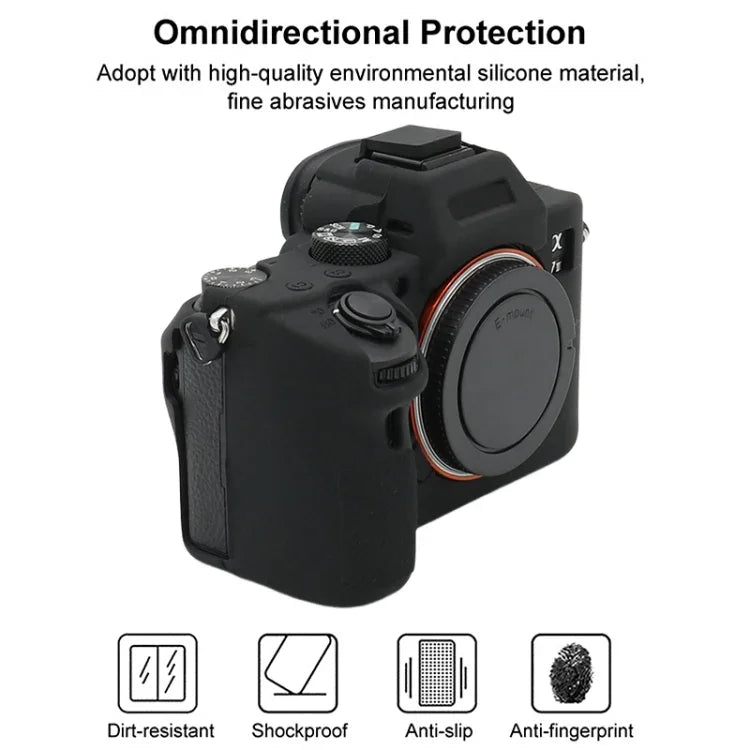 غطاء حماية سيليكون ناعم لكاميرا سوني A7 III / ILCE-7M3 / A7R III، لكاميرا سوني A7 III / ILCE-7M3 / A7R III