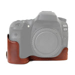 1/4 inch Thread PU Leather Camera Half Case Base for Canon EOS 80D / 70D, For Canon EOS 80D