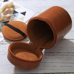 حقيبة عدسات متوسطة الحجم من الجلد الصناعي بسحاب لحفظ عدسات كاميرات DSLR، الحجم: 13x9x9 سم، 13 × 9 سم (بني)، 13 × 9 سم (قهوة)، 13 × 9 سم (أسود)