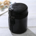 Small Lens Case Zippered PU Leather Pouch Box for DSLR Camera Lens, Size: 11x8x8cm, 11 x 8cm (Brown), 11 x 8cm (Coffee), 11 x 8cm (Black)