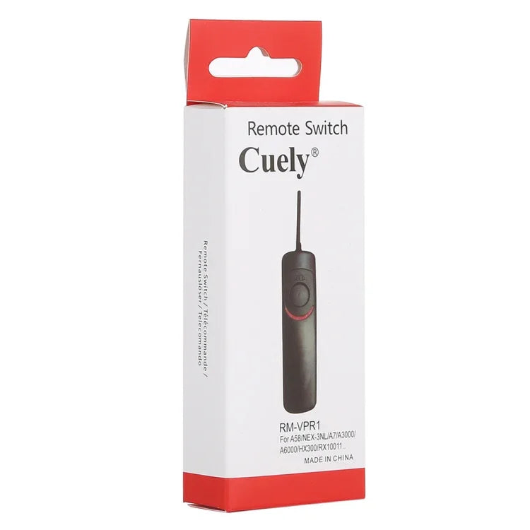 سلك تحكم عن بعد Cuely RM-VPR1 لإطلاق الغالق لكاميرات Sony A58 / NEX-3NL / A7 / A3000 / A6000 / HX300 / RX10011، RM-VPR1