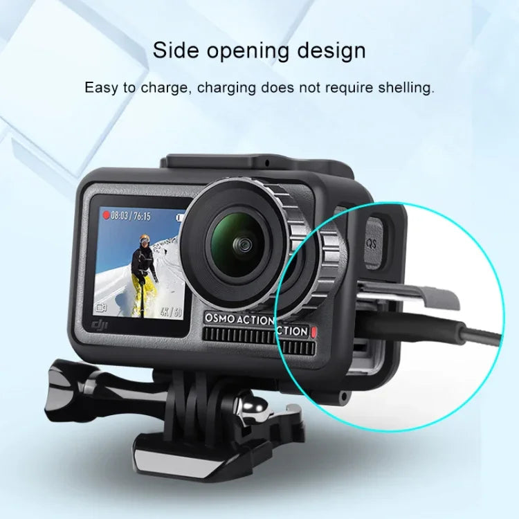 حافظة واقية مقاومة للصدمات من PC+ABS لكاميرا DJI Osmo Action 1، PC+ABS