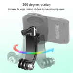 RUIGPRO حامل مشبك دوار 360 درجة على شكل J مع مسمار لتثبيت كاميرات GoPro HERO9 Black / HERO8 Black / HERO7 /6 /5، DJI Osmo Action، Xiaoyi وكاميرات الحركة الأخرى