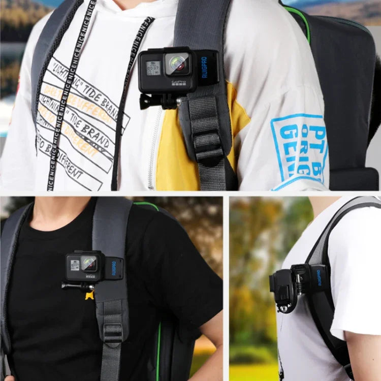 RUIGPRO حامل مشبك دوار 360 درجة على شكل J مع مسمار لتثبيت كاميرات GoPro HERO9 Black / HERO8 Black / HERO7 /6 /5، DJI Osmo Action، Xiaoyi وكاميرات الحركة الأخرى