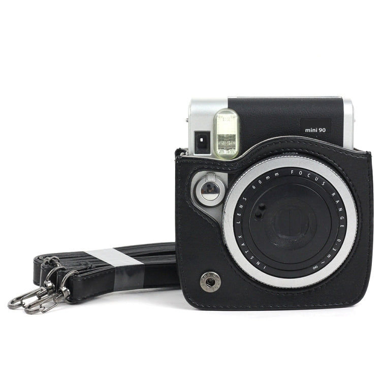 حقيبة حماية كاميرا من جلد PU لكاميرا FUJIFILM Instax Mini 90، مع حزام كتف قابل للتعديل، لـ FUJIFILM Instax Mini 90