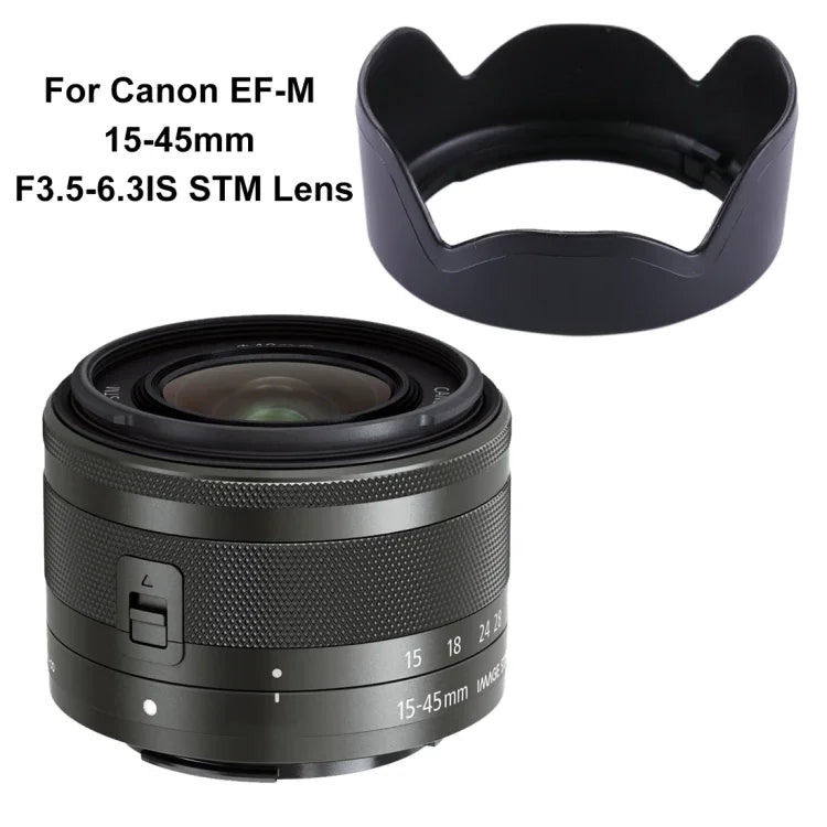 غطاء عدسة EW-53 لعدسة Canon EF-M 15-45mm F3.5-6.3IS STM، EW-53