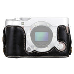 قاعدة نصف غطاء كاميرا من جلد PU بخيط 1/4 بوصة لكاميرات FUJIFILM X-A3 / X-A10، لكاميرا FUJIFILM XA3