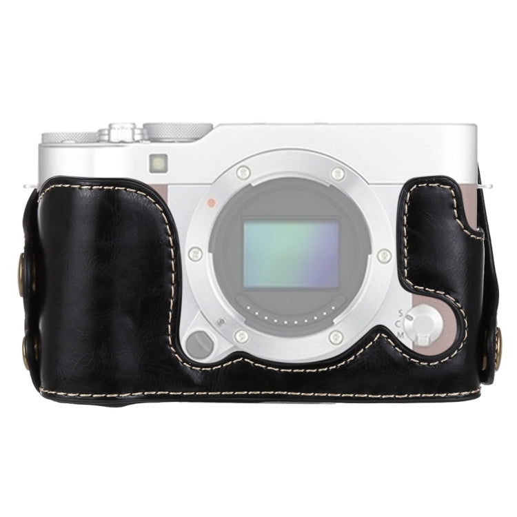 قاعدة نصف غطاء كاميرا من جلد PU بخيط 1/4 بوصة لكاميرات FUJIFILM X-A3 / X-A10، لكاميرا FUJIFILM XA3