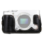 قاعدة نصف غطاء كاميرا من جلد PU بخيط 1/4 بوصة لكاميرات FUJIFILM X-A3 / X-A10، لكاميرا FUJIFILM XA3
