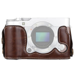 قاعدة نصف غطاء كاميرا من جلد PU بخيط 1/4 بوصة لكاميرات FUJIFILM X-A3 / X-A10، لكاميرا FUJIFILM XA3