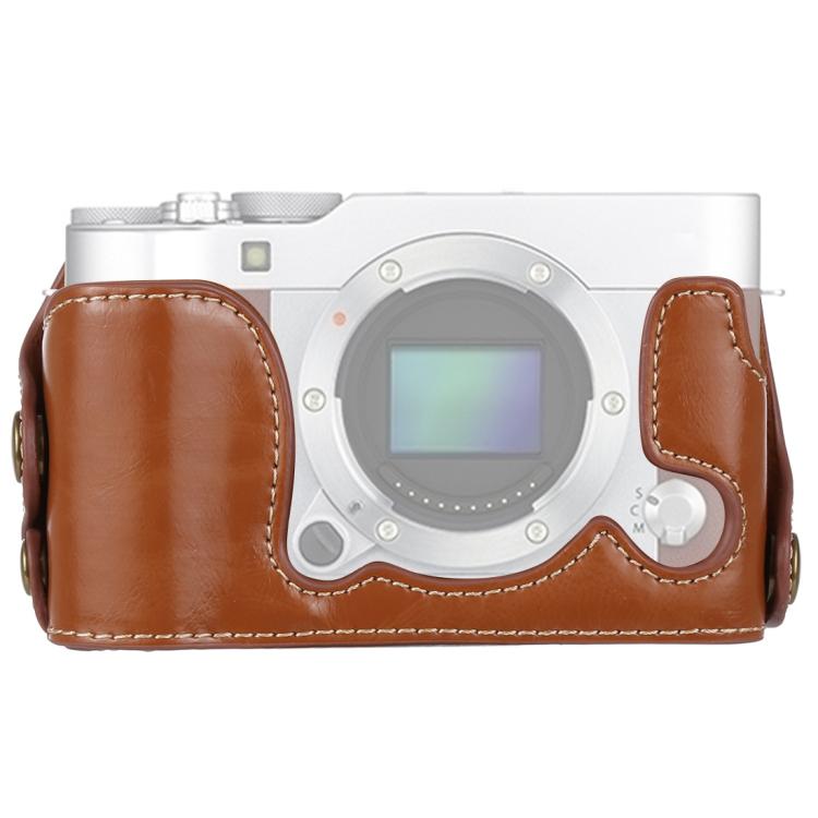 قاعدة نصف غطاء كاميرا من جلد PU بخيط 1/4 بوصة لكاميرات FUJIFILM X-A3 / X-A10، لكاميرا FUJIFILM XA3