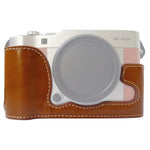 قاعدة نصف غطاء كاميرا من جلد PU بخيط 1/4 بوصة لكاميرا FUJIFILM X-A5 / X-A20، لـ FUJIFILM XA5