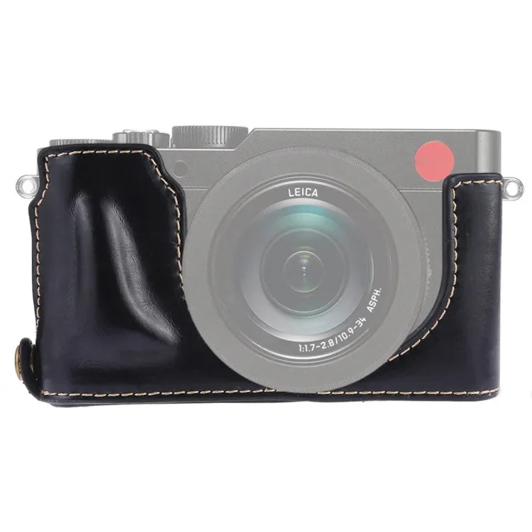 قاعدة نصف غطاء كاميرا من جلد PU بخيط 1/4 بوصة لكاميرا Leica DLUX TYP 109، لـ Leica D109، لـ Leica D901